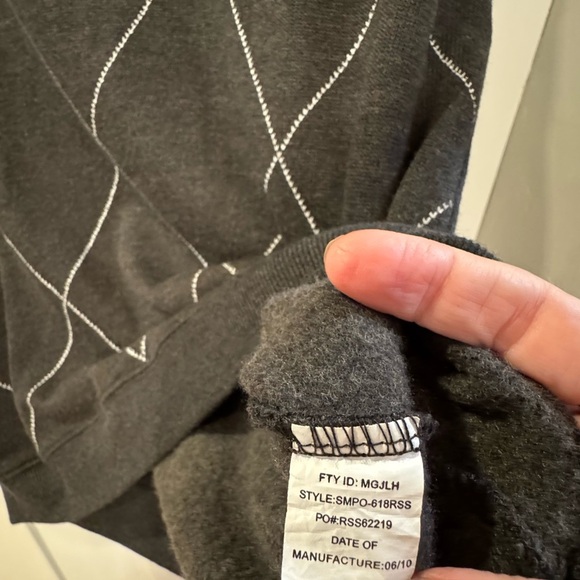 Method Argyle Sweater Vest Mens - black -Size XL Cotton Acrylic - Picture 4 of 7